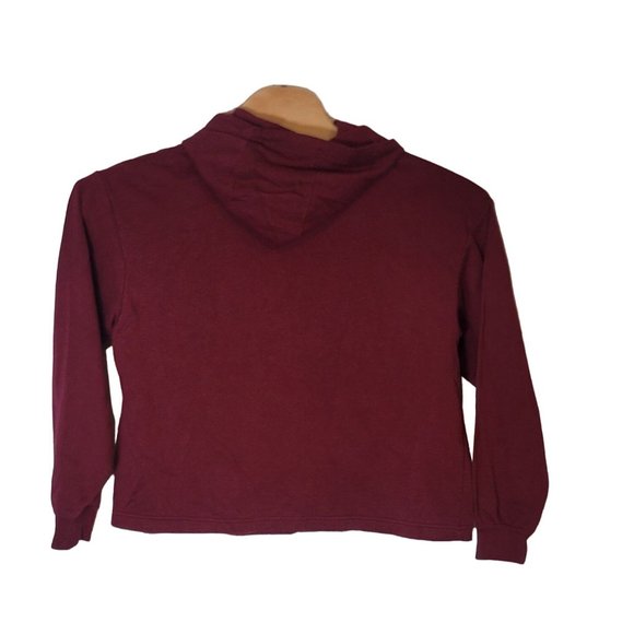 Nike Cowl Neck Hooded Sweatshirt Burgandy Size Medium Women's Hoodie - Picture 2 of 6